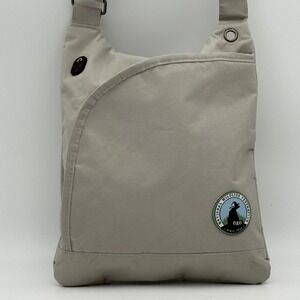 National Wildlife Federation NWF Canvas Crossbody Bag Gray Raccoon Logo Travel